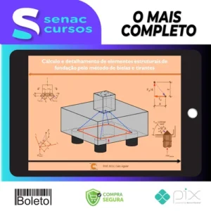 Cálculo e Detalhamento de Elementos Estruturais de Fundação pelo Método de Bielas e Tirantes - Caio Aguiar