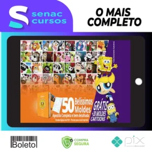 50 Moldes de Bichinhos Decorativos + Brinde - Autor Desconhecido